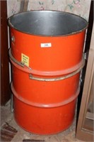 Orange Metal Barrel