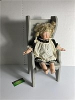 Porcelain Doll w/ Chair