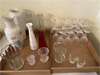 (2) Flats of Stemware and Vases