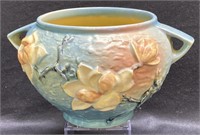 Roseville Pottery 1940s blue magnolia Jardiniere