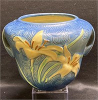 Roseville pottery zephyr Lily 1946 blue vase