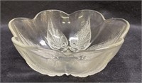 Vintage Anchor Hocking Pebbled Leaf Pressed Glass