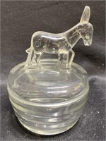 Vintage 5” Tall Donkey/Mule Powder Candy Compote