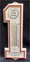 Vintage Hall’s Bar-B-Que plastic thermometer in