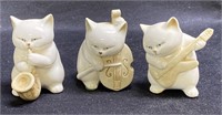(3) Vintage Fitz & Floyd Porcelain Jazz Cats with
