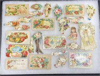 Tray of Victorian Calling Cards