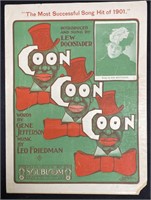 1900-1909 Coon Coon Coon sheet music