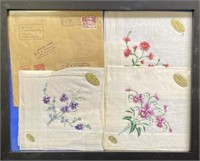 Vintage Handkerchiefs Made in Switzerland framed