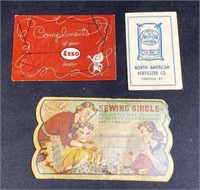 Vintage advertising ephemera needle packs