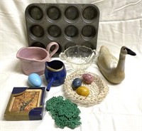 Stoneware, coasters, wooden duck and more