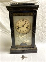 Antique clock by Rice the jewelerhas key 15” tall