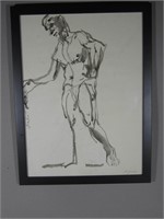 Brush & Ink Male Figure Drawing by Gay Youse