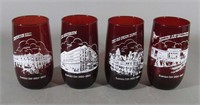 Lot of 4 Kansas City Centennial Glasses