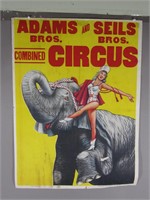 Adams & Sells Bros Original Circus Poster