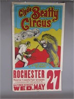 Clyde Beatty Original Circus Poster