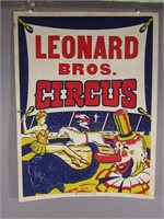 Leonard Bros Original Circus Poster