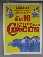 Kelly Bros Original Circus Poster