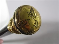 Gold Filled Masonic Cane