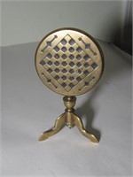 Miniature Victorian Brass Tilt Top Table