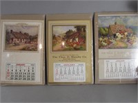 3 Unused Sample Cottage Themed Calendars
