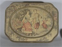 French Large Tapestry Covered Jewelry Box