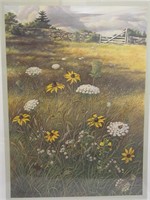 1972 Frederick James Lithograph New England Meadow