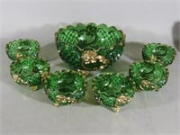 7pc Green & Gold Croesus Berry Set