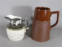 2 English Pottery Pitchers