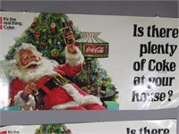 2 c.1970 Coca-Cola Advertising Christmas Posters