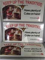 Lot of 3 Coca-Cola Christmas Posters c.1970