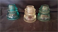 3 Glass Insulators