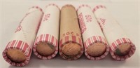 (5) 2009 Bank Rolled Lincoln Cent Rolls