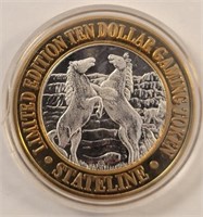 Stateline Casino Silver Gaming Token