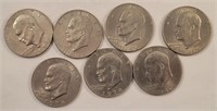 (7) Eisenhower Dollars, Assorted Years **