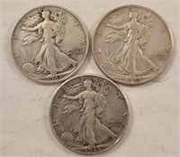 1943-S-P-D Walking Liberty 1/2 Dollars **