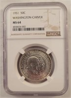 1951 Washington-Carver Half Dollar