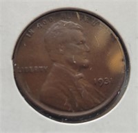 1931 Lincoln Wheat Cent, Higher Grade