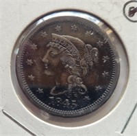 1845 Large Cent, Higher Grade