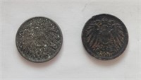 (2) German Coins