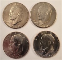 (4) 1976-D Eisenhower Dollars, Higher Grade **