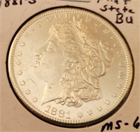 1881-S Morgan Silver Dollar, Higher Grade