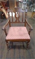 Ornate Walnut Arm Chair