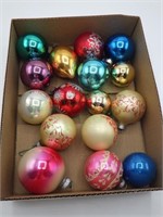 Box lot of VTG mercury glass ornaments