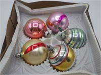 5 VTG mercury glass ornaments Shiny Brite