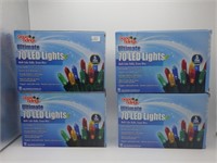 4 NIB 70 LED Multi-color 70 LED lights green wire
