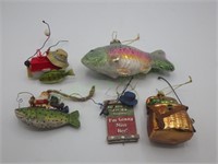 Fishing ornament lot for the angler in your life