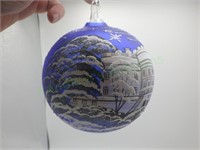 Hand painted White House blown glass ornament