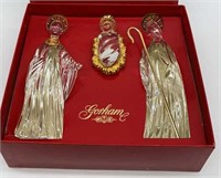 Gorham Crystal and Gold Nativity Set