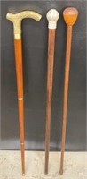 (3) Vintage Walking Sticks