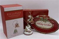 Damask Holiday Dated Ornament and Tray